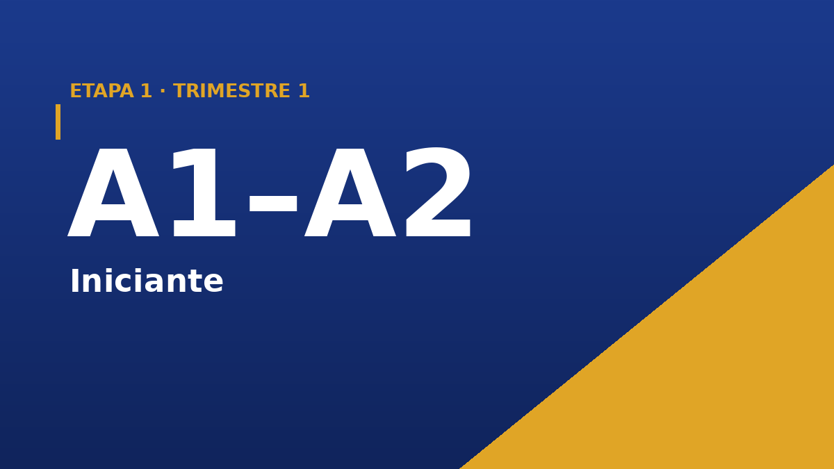 Etapa 1 · Trimestre 1 — Iniciante (A1-A2)