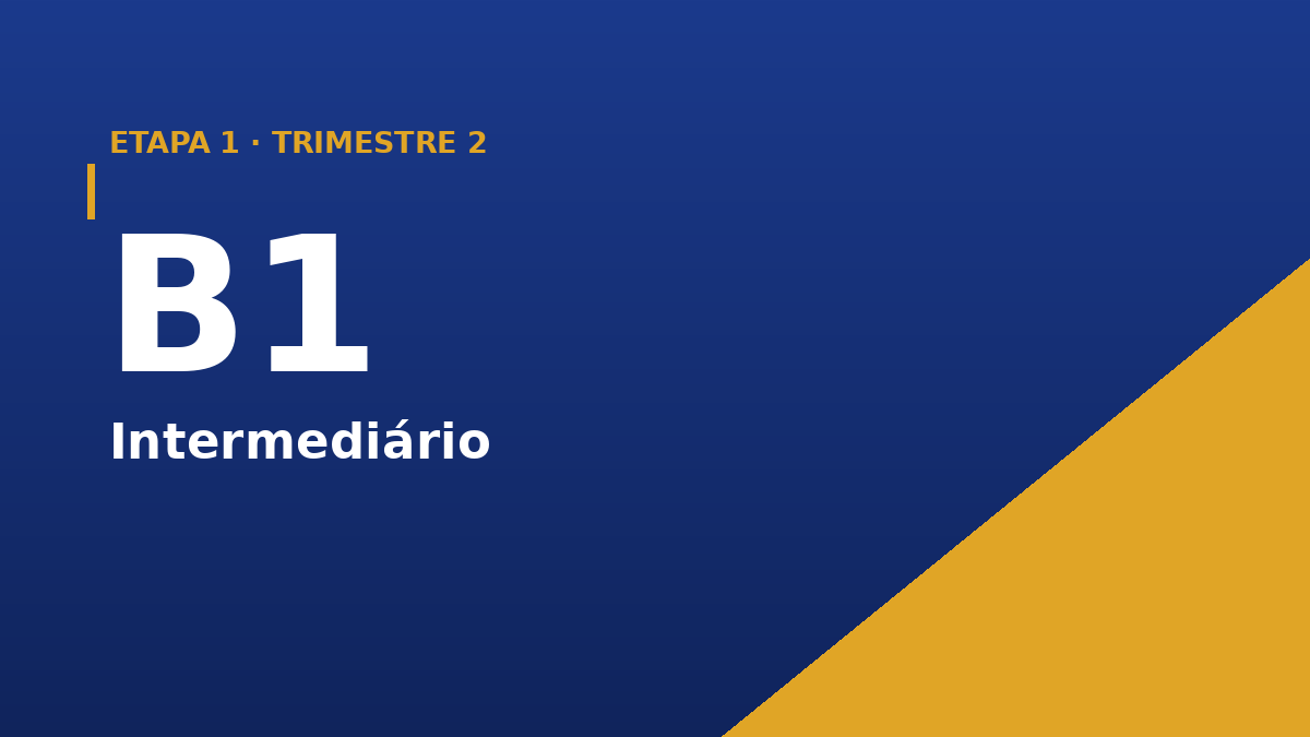 Etapa 1 · Trimestre 2 — Intermediário (B1)